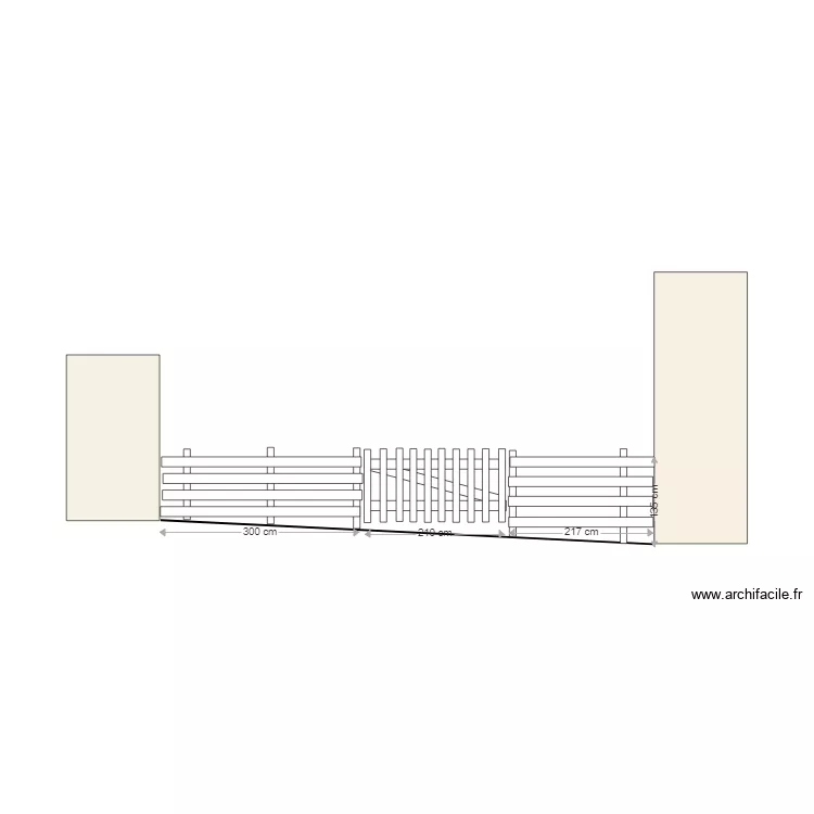 Cloture ouest. Plan de 
