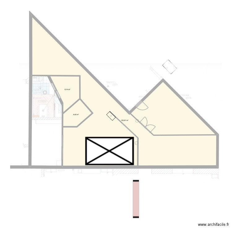 Plan appartement. Plan de 3 pièces et 114 m2