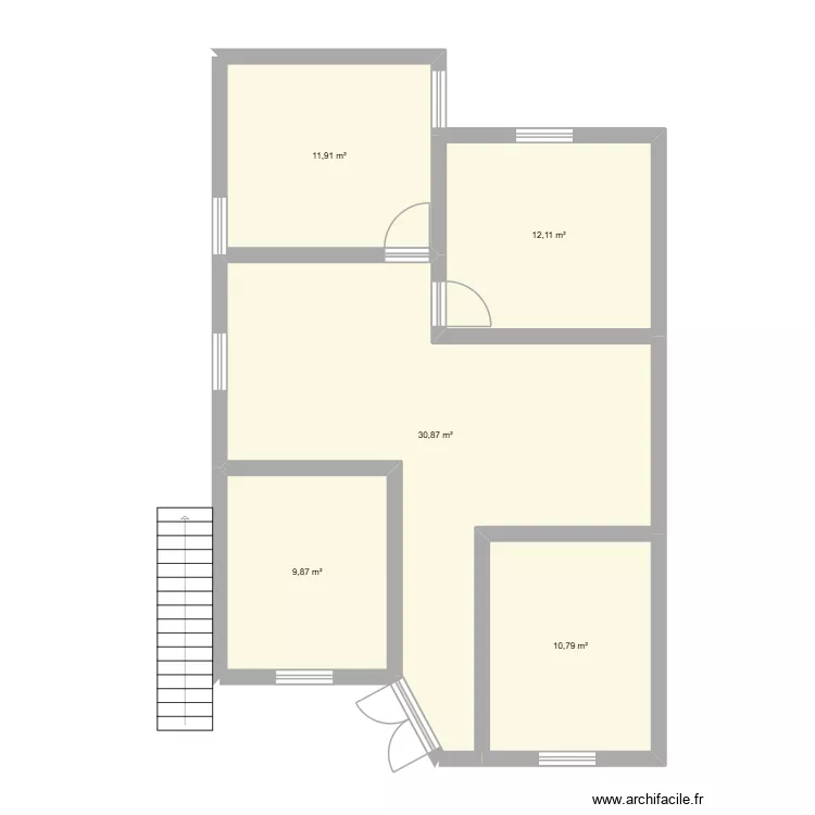 my house. Plan de 5  et 76 m²