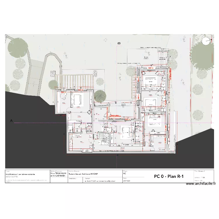 REPERAGE FENETRE RDJ. Plan de 