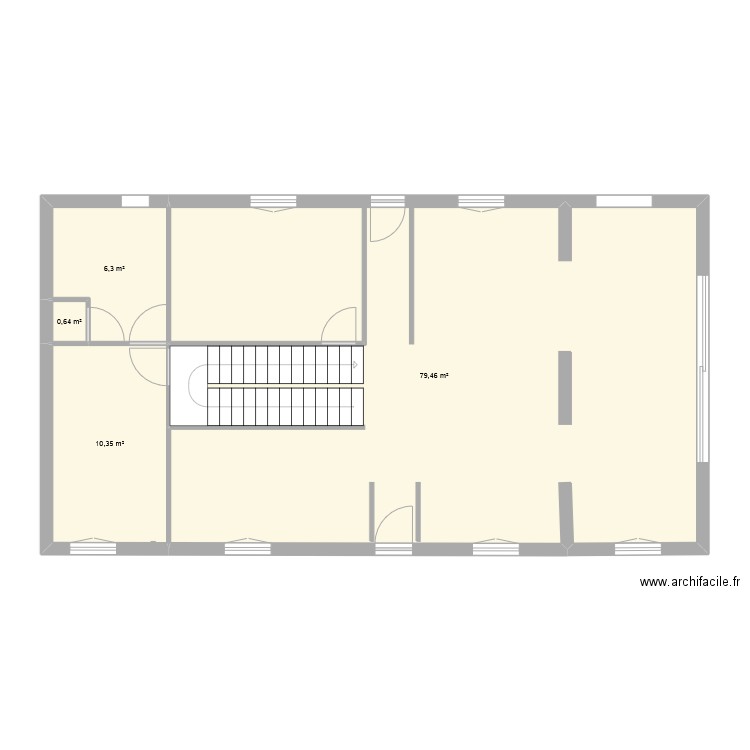 rdc presb. Plan de 4 pièces et 97 m2