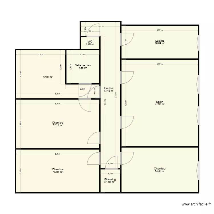 plan 2. Plan de 10  et 118 m²