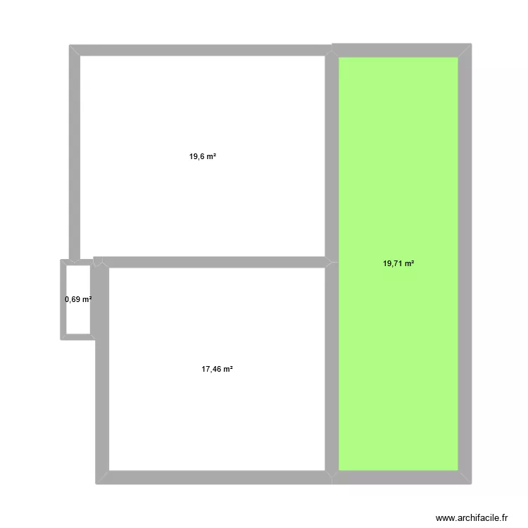 CHALET SEREILHAC. Plan de 4  et 57 m²