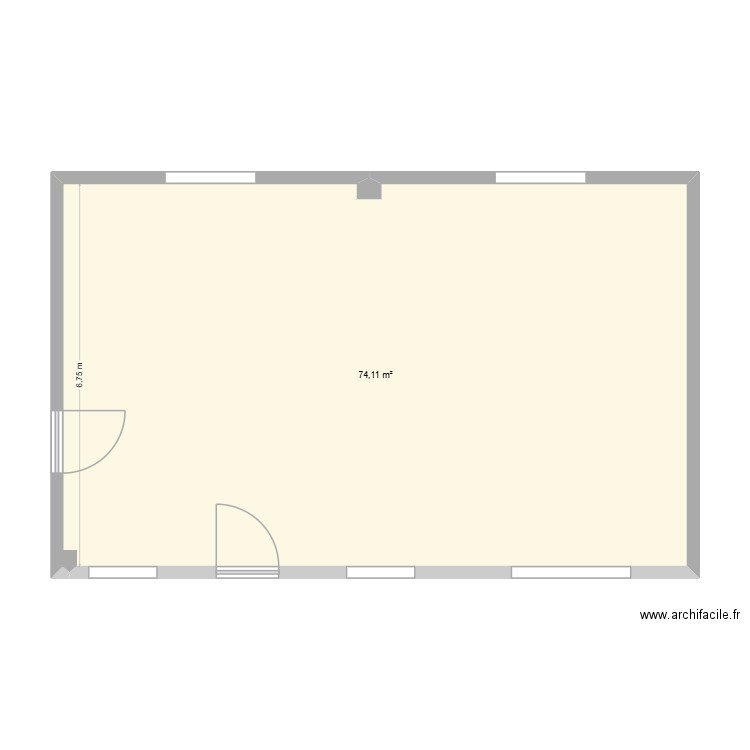 merbe 1. Plan de 1 pièce et 74 m2