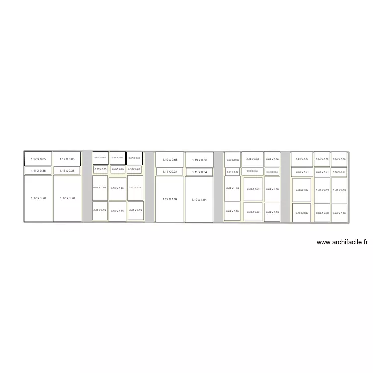 Fa&ccedil;ade agence Rdn. Plan de 1  et 39 m²