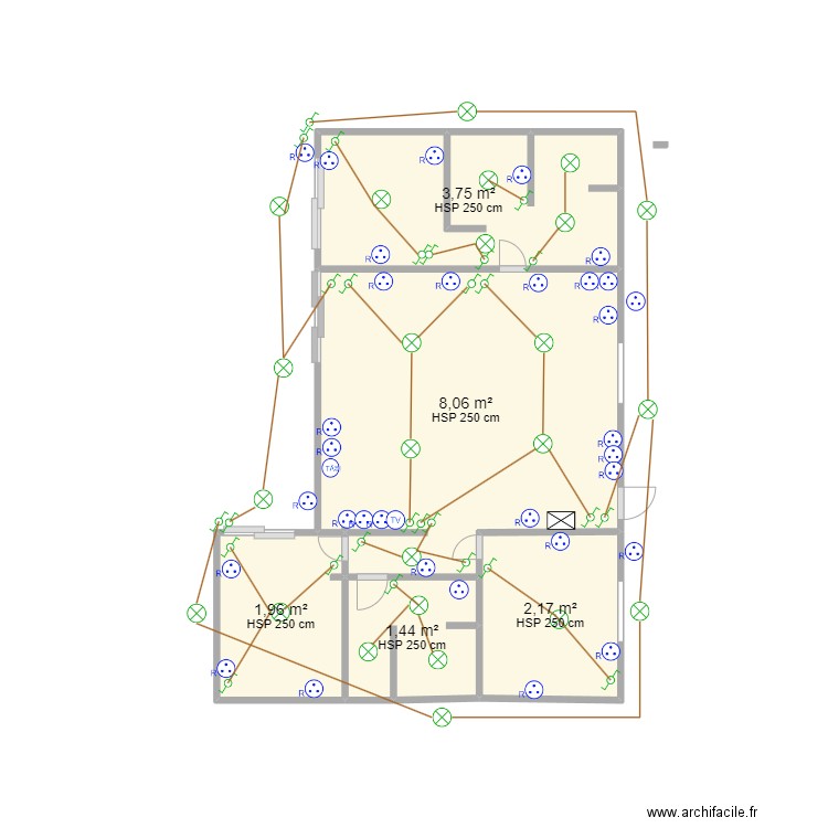 HEIMANU. Plan de 5 pièces et 17 m2