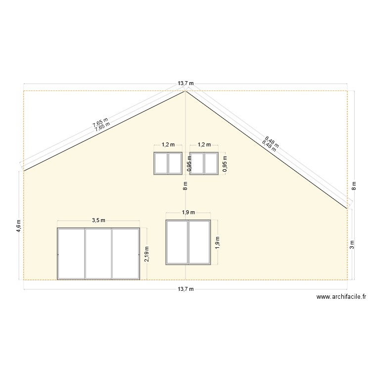 FACADE EST APRES 1. Plan de 0 pièce et 0 m2