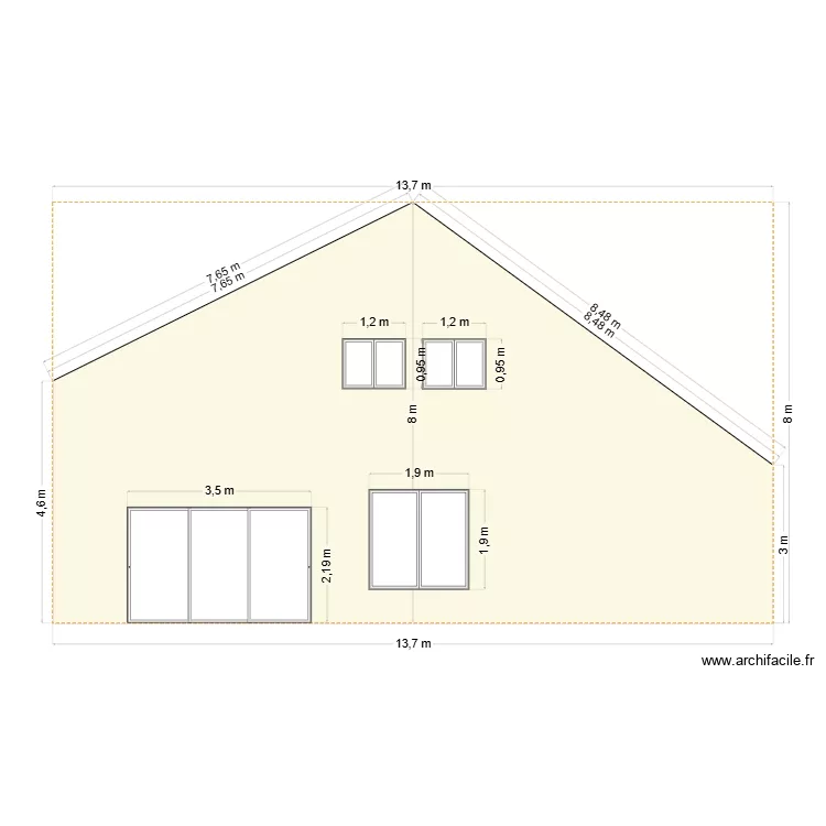 FACADE EST APRES 1. Plan de FACADE EST APRES 1. Plan de