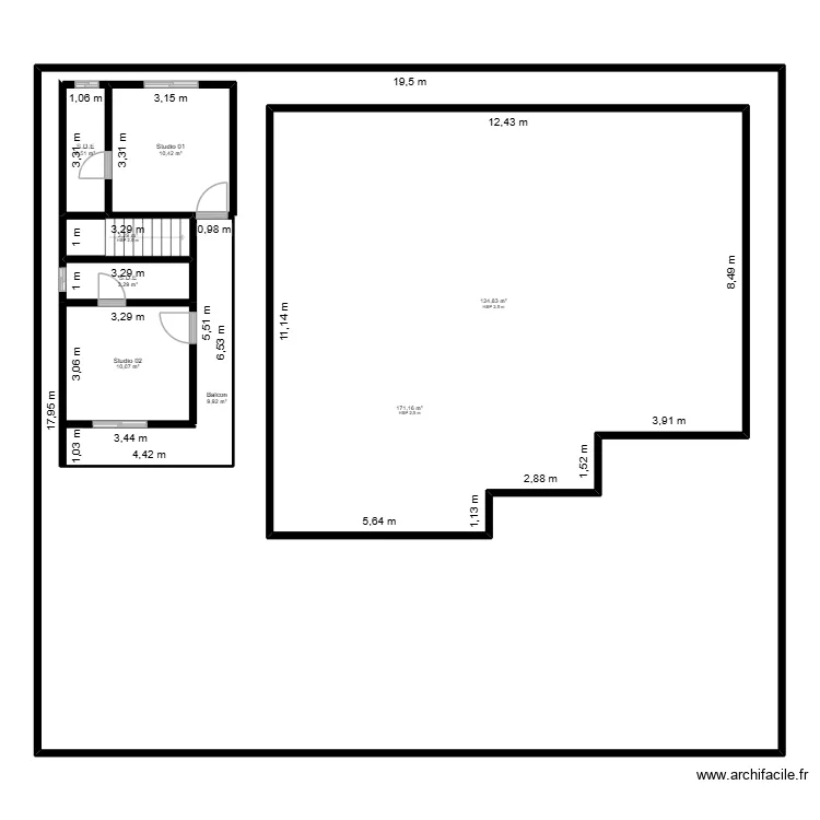 Lindsey. Plan de 8  et 515 m²