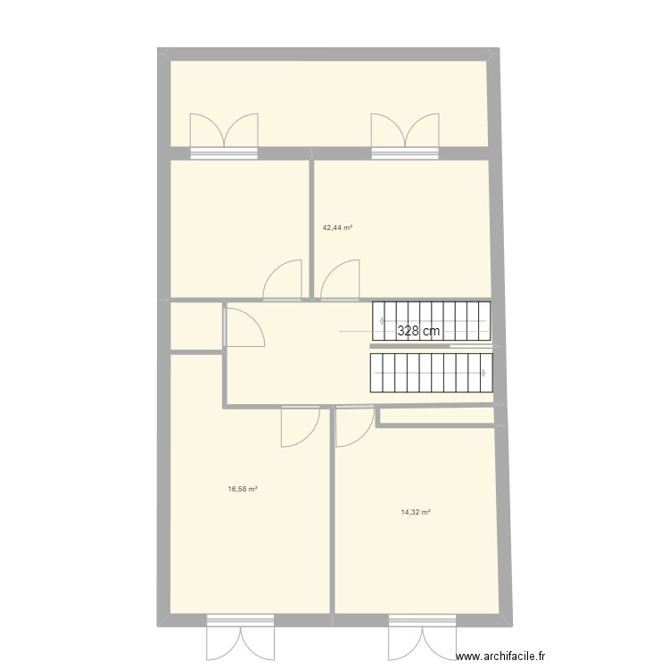 DenisSube3 - r+1 Clement PLANES. Plan de 3 pièces et 73 m2