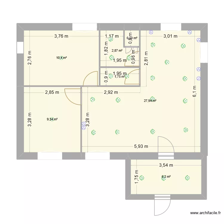 Maison joey elec. Plan de 7  et 59 m²