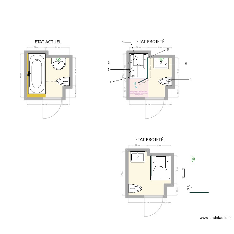 dossier MAGRO. Plan de 3 pièces et 8 m2