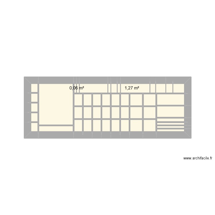 Aménagement format 4010/16. Plan de 37 pièces et 9 m2