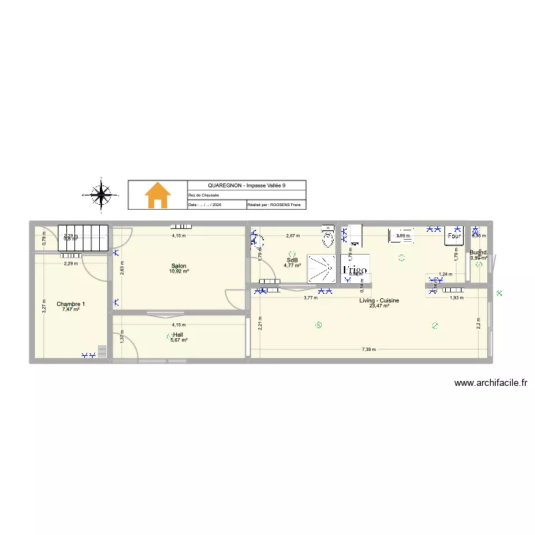Quaregnon Impasse - Bas 0126. Plan de 7 et 55 m² Quaregnon Impasse - Bas 0126. Plan de 7 et 55 m²