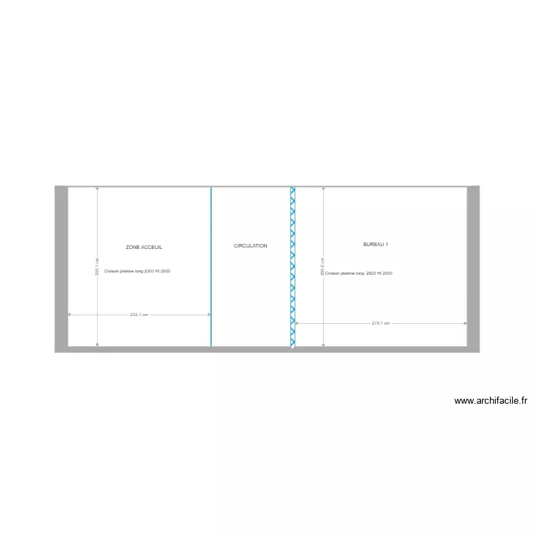 BOYER 4 Coupe. Plan de 3  et 17 m²