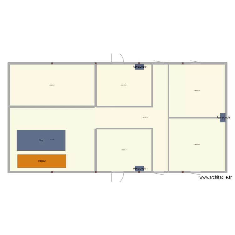 Batiumentvougy8. Plan de 9  et 589 m²