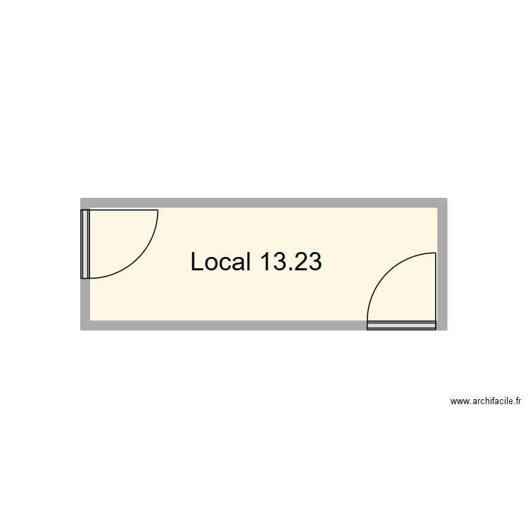 Local 13.23 SMB. Plan de 1 pièce et 5 m2