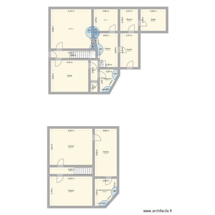 ESPIET. Plan de 17 pièces et 179 m2