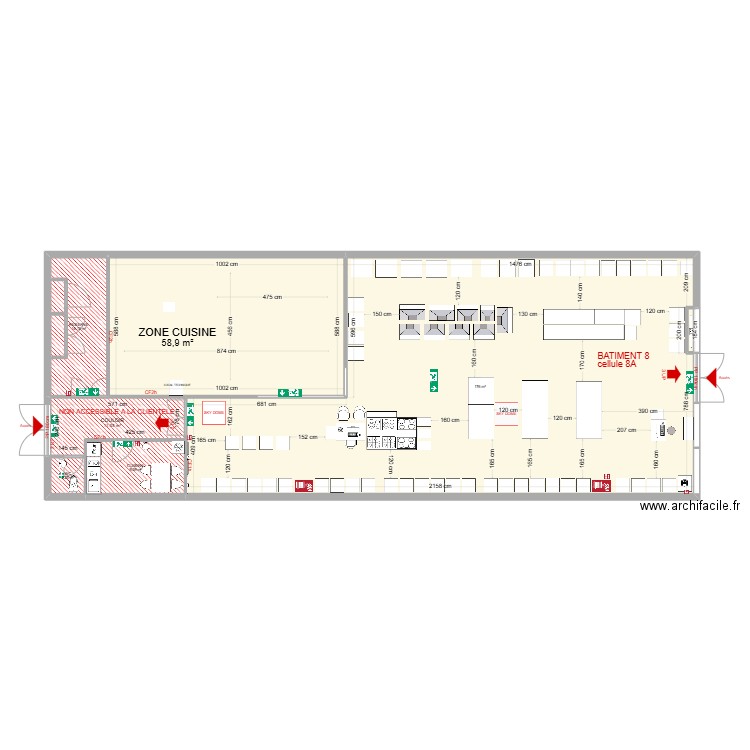 Plan 2D CDC Magasin BELONG Final - PMR. Plan de 6 pièces et 272 m2
