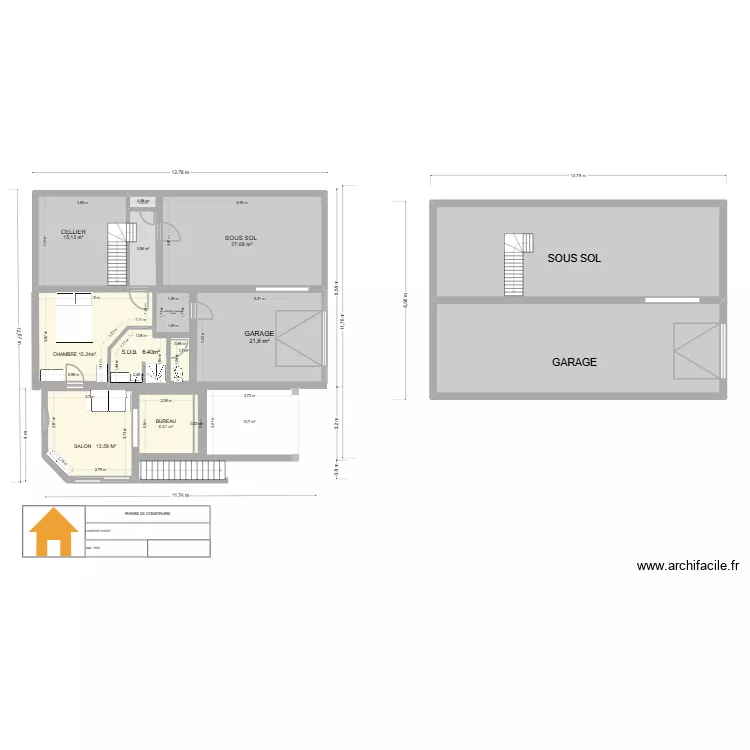 PLAN MAISON RDC. Plan de 15 pièces et 220 m²