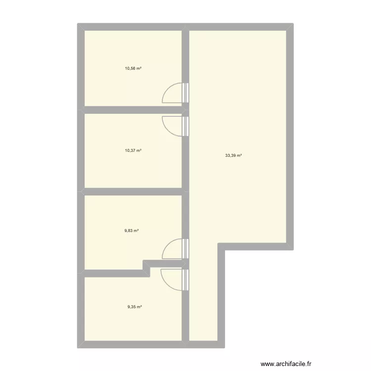 appartement tabac. Plan de 5  et 74 m²