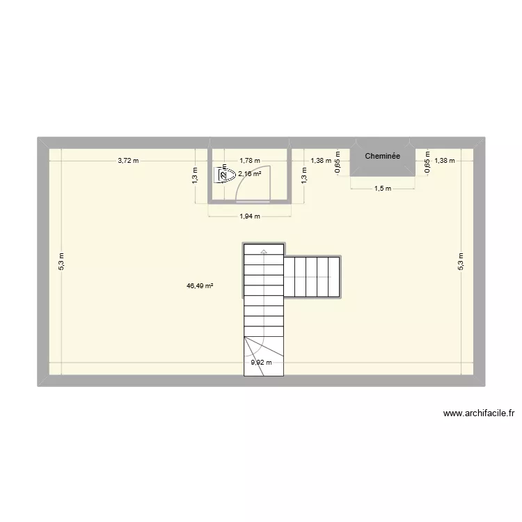 PAM 1ER. Plan de 4  et 54 m²