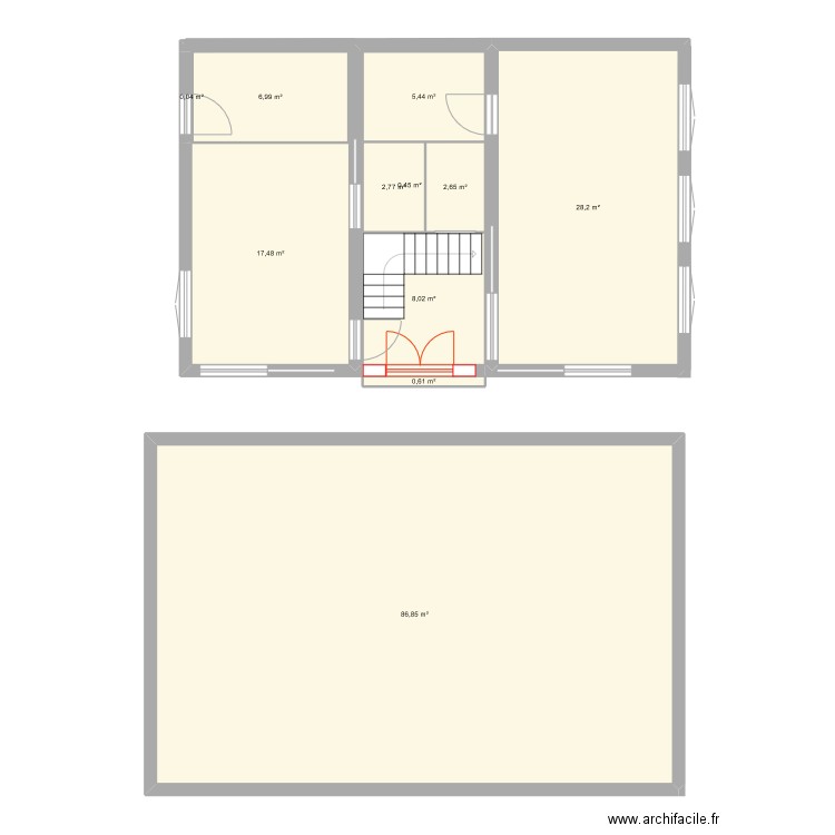 grange rdc. Plan de 0 pièce et 0 m2