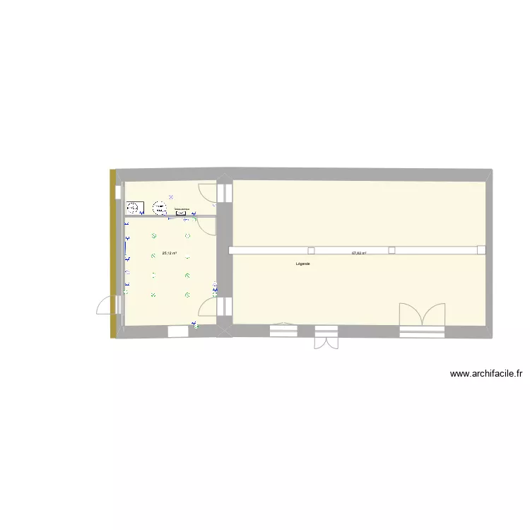 MAISON DE FAMILLE Electricit&eacute;. Plan de 