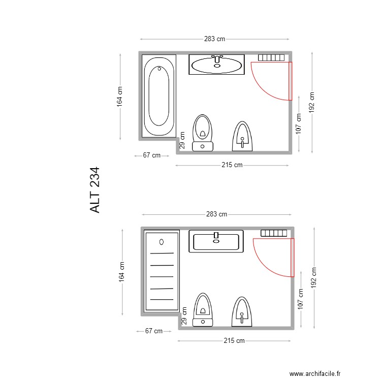 33st. Plan de 2 pièces et 10 m2