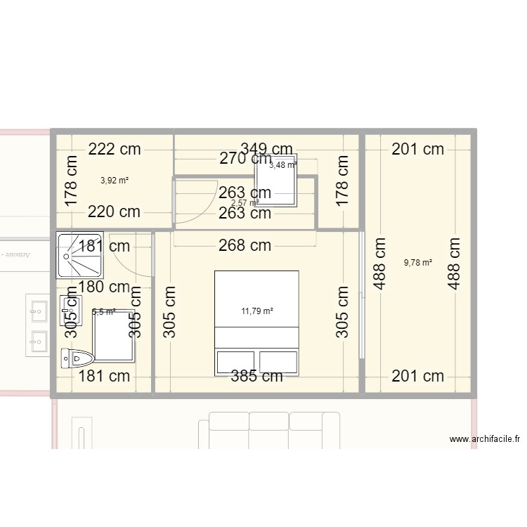 Maison Kondoxing. Plan de 14 pièces et 313 m2