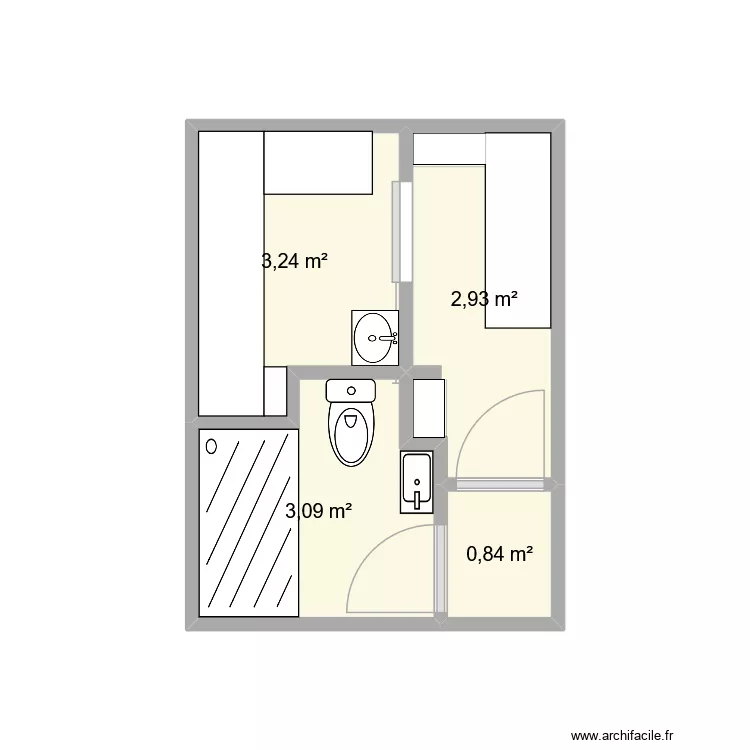 hammam wc. Plan de 4 et 10 m² hammam wc. Plan de 4 et 10 m²