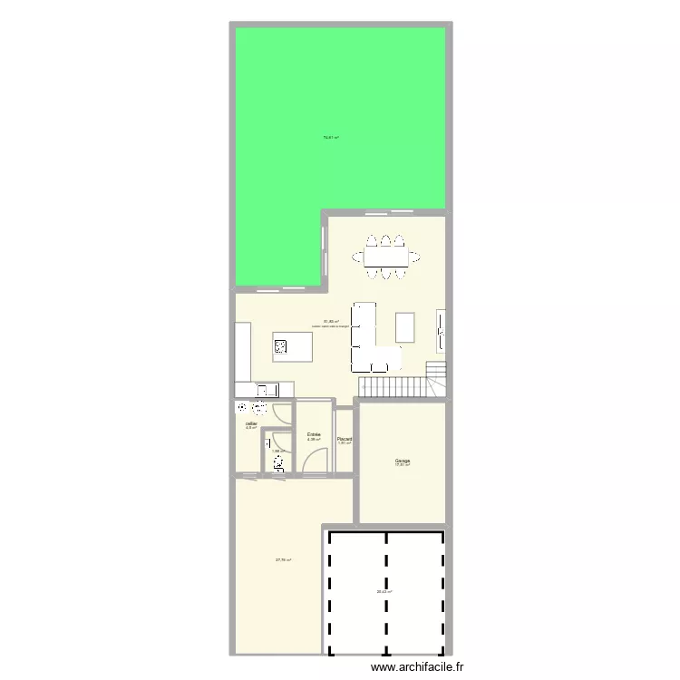 LA JARNE. Plan de 9  et 210 m²