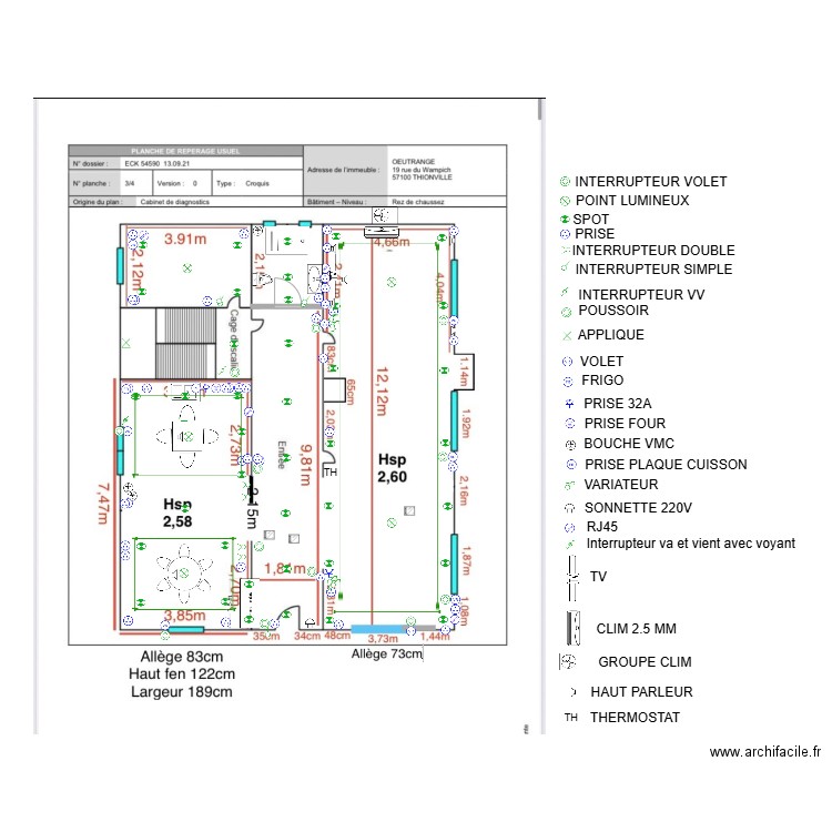 OETRANGE RDC 1. Plan de 0 pièce et 0 m2