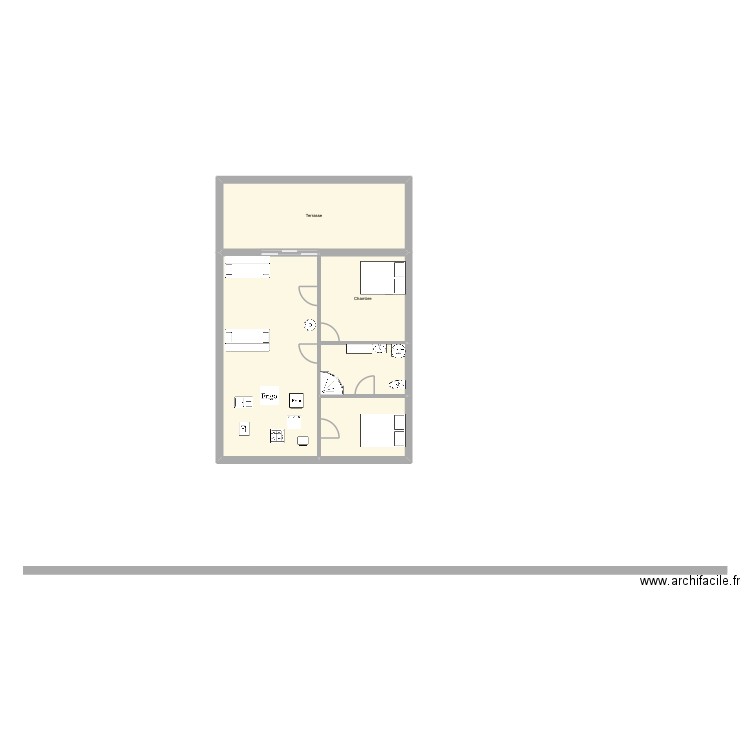 Sapiniere. Plan de 5 pièces et 85 m2