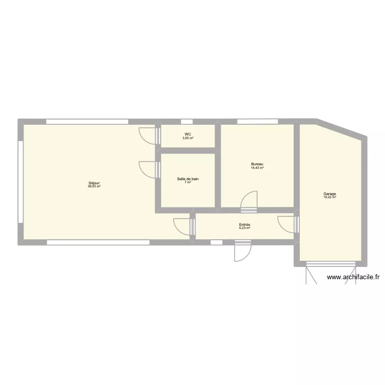 Nouvelle maison. Plan de 6  et 88 m²