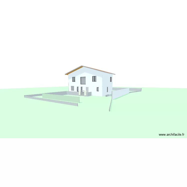 07-10 maison en L avec sous -sol. Plan de 