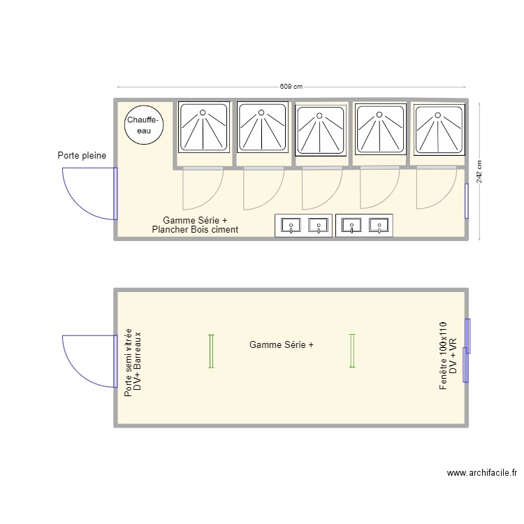 PROJET GRAVITEC. Plan de 4 pièces et 28 m2