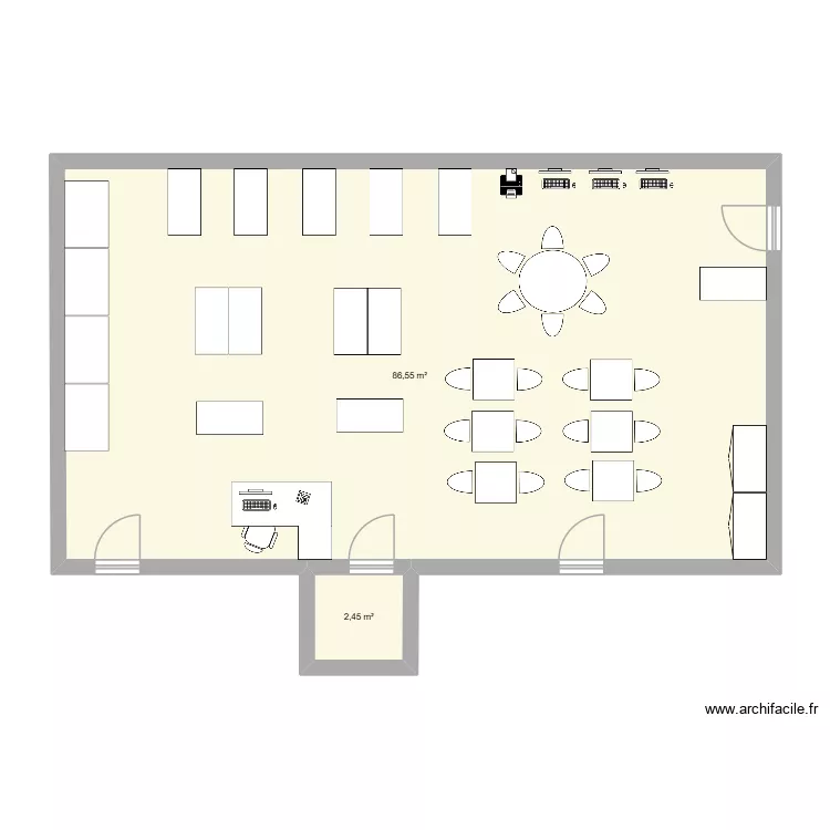 salle A15A16. Plan de 