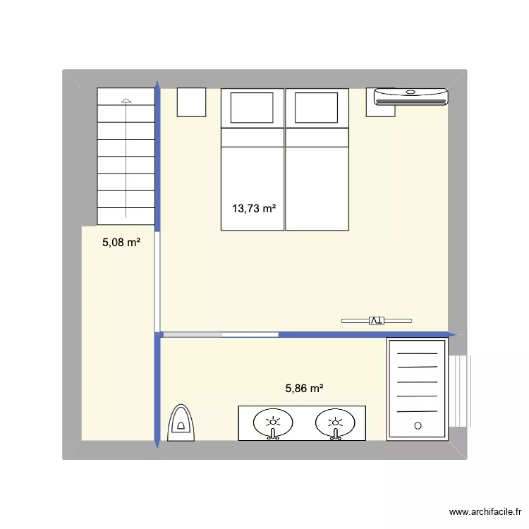 Chambre 5-3. Plan de 