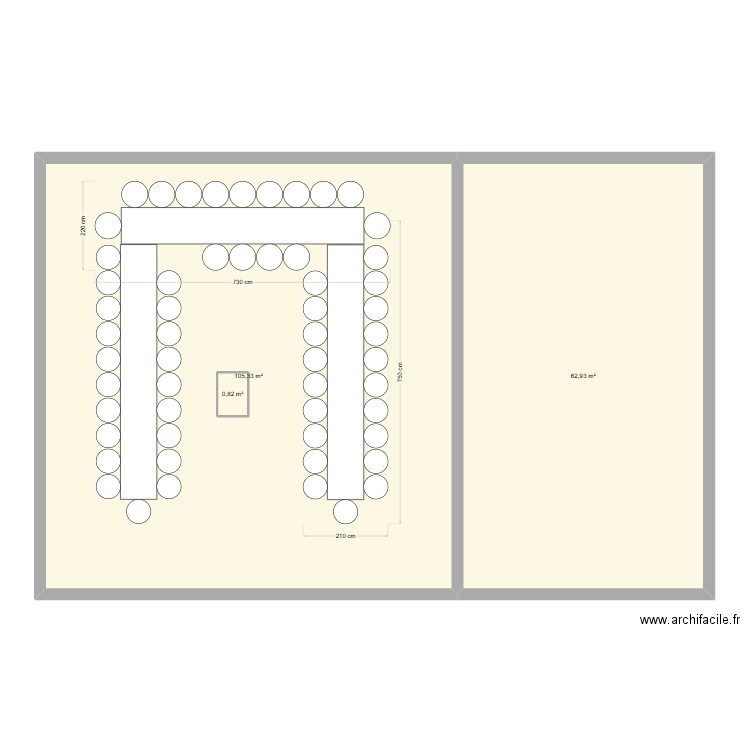 Mariage 26042025. Plan de 3 pièces et 170 m2