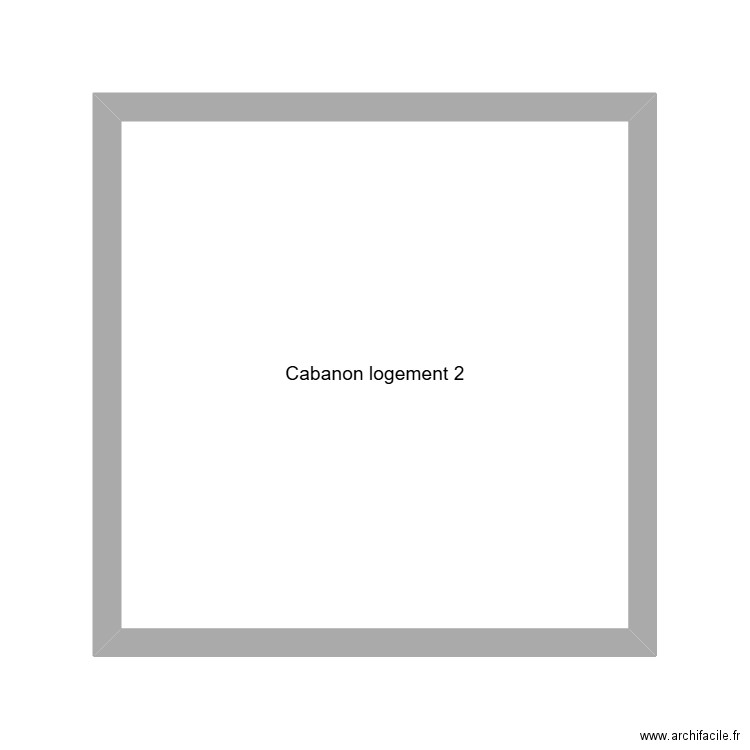 Cabanon logement 2. Plan de 1 pièce et 23 m2