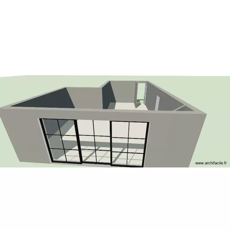 Plan Salon + Cuisine. Plan de 1 Pièce et 49 m² Plan Salon + Cuisine. Plan de 1 Pièce et 49 m²