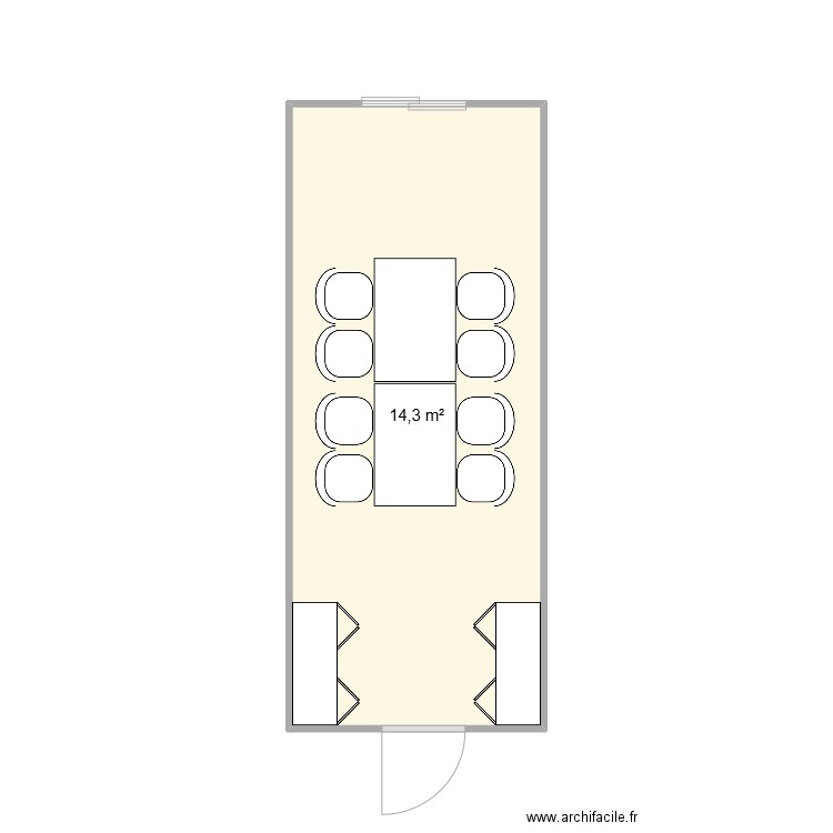 SOLREM CHANTIER VILLARS 42. Plan de 1 pièce et 14 m2