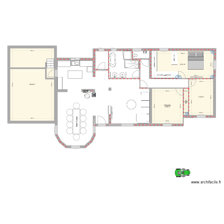 saint christol 3. Plan de 5 pièces et 89 m2