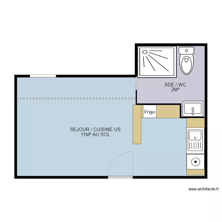 6 cm. Plan de 