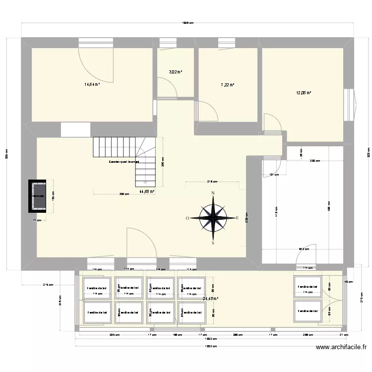 veranda. Plan de 