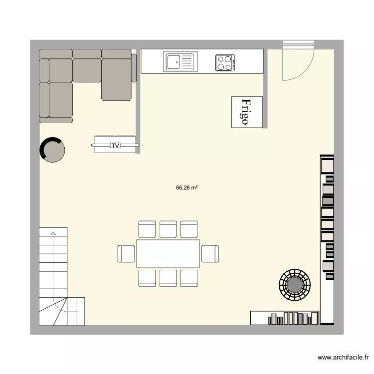 Maison Charlotte et Livia. Plan de 1 et 66 m² Maison Charlotte et Livia. Plan de 1 et 66 m²