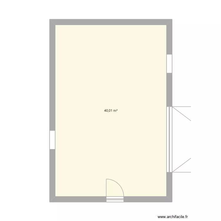 GARAGE. Plan de 1  et 40 m²