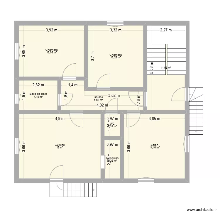 RDCH PAT. Plan de 9 et 83 m² RDCH PAT. Plan de 9 et 83 m²