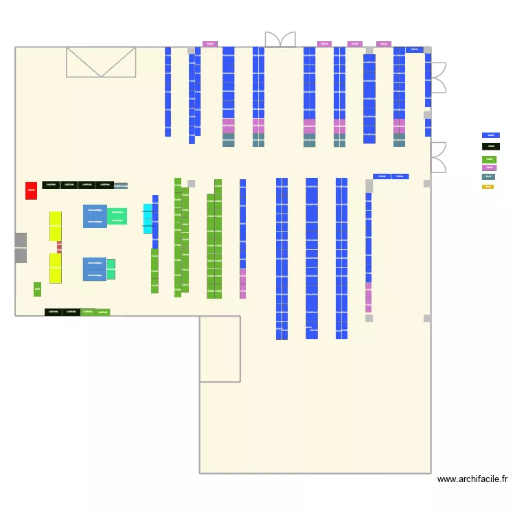 New entrep&ocirc;t V7 tempo. Plan de 2  et 660 m²